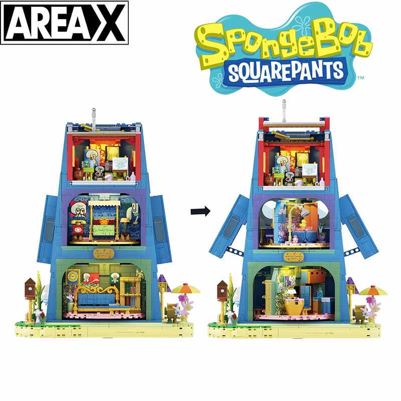 لگو خانه اختاپوس باب اسفنجی 1655 قطعه مدل Area-X Squidward Tentacles's House AB0078